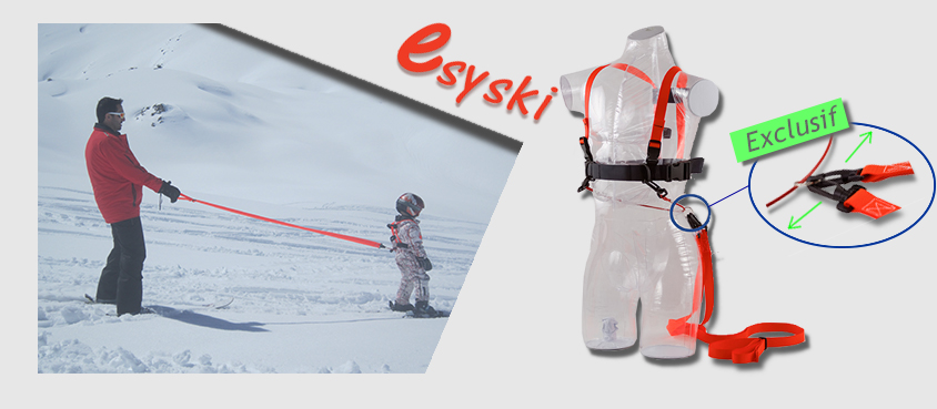 Sicher Skifahren lernen für Kinder MAPLUS Kinderziehgurt Ski Harness for Kids 